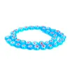 Andra 37 st/sträng 10mm färger blandad rundform blommorsträngslampor glaserade glaspärlor diy smycken gör armband halsband wynn22