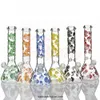 Cogumelo Cogumelo exclusivo Bong cachimbo de água 5mm de espessura GLOW IN THE DARK 10 polegadas de altura tubo de água de vidro plataforma de reciclagem de petróleo dab