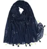 Sarongs Bohemian 패션 레이디 봄과 가을 자외선 차단제 민족 스타일 작은 신선한 푸른 꽃 목화 대마 여성의 실크 스카프 목도리