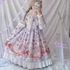 Alice nel paese delle meraviglie Cute Women Lolita OP Dress Balza in pizzo giapponese Harajuku maniche lunghe Doll Teen Fairy Vestidos 210623