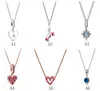 Designer Jewelry 925 Silver Necklace heart Pendant fit P Heartbeat Necklace Set diy Heart Love love Necklaces European Style Charms Bead Murano5316039