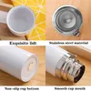 350 ml 500 ml DIY Sublimation Rohlinge Tumbler Wasser Flasche Edelstahl Gerade Vakuum Flasche Kaffee Becher Mit Lanyard