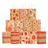 紙のクリスマスギフトバッグクラフト紙袋キャンディー包装クッキーバッグ2022年のバッグパーティーナタールキッズのお気に入りの子供211104