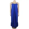 Kvinnor Summer Halter Neck Open Back Sleeveless Pleated Loose Maxi Dress Sexig Beach Party Club Long Dresses 210319