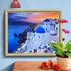 Huacan 3D Full Square Painting Town Craft Corp Nieuwe aankomst Diamant Borduurwerk Landschap Santorini Mosaic Seaside Wall Art