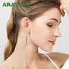 Boucles d'oreilles en argent 925 pour femmes, bijoux à la mode, longue ligne, cadeau