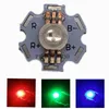 Perline luminose 10pcs 3W RGB Colore Chip LED ad alta potenza 6Pin 6pin Con PCB in alluminio bianco da 20mm per lampada