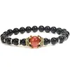 new product launch fashion luxury crown men's jewelry bracelet Amethyst tiger eye stone couple Bracelet