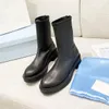 Projektant Monolith chelsea Boots Rois damskie buty ze skóry lakierowanej platforma botki czarne wciągane masywne botki bojowe oryginalne pudełko