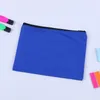 20x14.5cm Colorful Canvas Bags for Crafts Blank DIY Canvas Makeup Bags Pen Pencil Case Cotton Canvas Zipper Bag