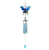 Butterfly Wind Chimes Trädgårdsdekoration Metall Vindklocka för Inomhus Utomhus Uteplats Balkong Hängen Hantverksdekor Semesterpresent