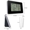 FANJU FJ3364 Cyfrowy budzik Stacja pogodowa Czujnik bezprzewodowy Higrometr Termometr Zegarek LCD Time Desktop Table Clocks 210719