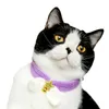 Collars de gato líderes de cuello de joyería de mascotas decorativa lindo campana gato delicado