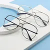 Mode zonnebril frames 2022 trending blauw licht blokkeren heren optische bril frame vintage computer bril met metalen helder decoratieve e