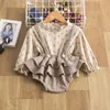 2pcs kledingsets Vintage babymeisje kleren Set zomer katoen meisjes bloemen blouse shirt romper jurk jurk jurk pasgeboren outfits 1258879196