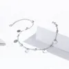 Pärlor anklets 925 sterling silver geometriska minimalistiska sommar mode fot smycken armband för fotled droppe