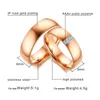 Bröllopsringar Ankomst Rose Gold Color Engagement Ring For Women Men mode 6mm Band Rostfritt stål Parälskare