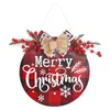 Flores decorativas grinaldas bem -vindo da porta Bening Bening Print Christmas Placa de madeira Placa Great Decor