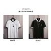 BROWON New Fashion Letter Embroidery Men T Shirt Short Sleeve Turn-Down Patchwork Clothes Summer Casual Slim Korean Men Clothing 210421