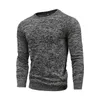 Cotton Pullover O-neck Men's Sweater Fashion Solid Color High Quality Winter Slim Sweaters Men Navy Knitwear 211008