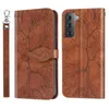 Lucky Tree Leather Wallet Falls för Samsung S24 A05S A15 A25 A35 A24 A33 A53 S22 Plus Ultra A13 5G ID -kortplats Holder Folio Imprint Book Flip Cover Pouch -remmen