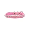 Fashion Crystal Diamond Pet Dog Cat Collar Neck Metal Pin Buckle Adjustable Puppy Leash Collars Supplies Red Black Pink