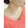 Perle pendentif or argent couleur chaîne femmes collier coréen drame TV Star colliers ras du cou/bizuteria/collier Perlas/schmuck Sautoirs