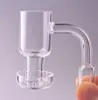 Top Quality Acessórios artesanais Vácuo Quartzo Banger Deless Terp Slurper Up Oil Filme com Balde 30mm Bottom para Bongo de Vidro