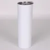 20oz Straight Skinny Sublimation Tumblers Taperd Cylinder Tea Beer Mugs Conic Slim Double Wall Vacuum Water Bottles With Steel Straw seal lid