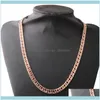 Chains Necklaces & Pendants Jewelrychains Polished Mens Womens Necklace Stainless Steel 8 Mm Rose Gold Cuban Curb Double Link Chain Or B