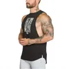 Muscleguys Tank Tops Men Hipster Fashion Ärmlös Vest Brev Tryckt Man O-Neck Casual Bomull Fitness Gym Singlets 210421
