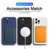 Pour Magsafe Magnetic Wireless Charging Case pour iPhone 15 14 13 11 12 Pro Max Mini 8 Plus XR XS MAX X SE COUVERTURE DE SILICONE DE LIQUIDE