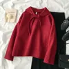Ezgaga Two Piece Set Women Korean Lace Up Red Hoodies+High Waist Knitted Skirt Black Office Lady Elegant Fashion 2 Piece Outfits 210430