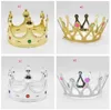 Cosplay King Queen Crown Party Hats Tire Prince Princess Crowns Birthday Party Hat Gold Silver 2 Färger med OPP -väskor