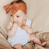 Baby Soft Stretchy Turban Headband Rib Fabric Headwrap Stor Bow Elastic Baby Headwraps Girl Hair Accessories