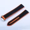 20 21 22mm black orange rubber watch band strap for omega seamaster planet ocean 300m 600m 43 5mm 600m 45 5mm21232004686