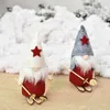 1 Sztuk Boże Narodzenie Ski Santa Claus Doll Forest Nowy Rok Xmas Drzewo Wiszące Zabawki Dla Dzieci 2022 Gifts Home Party Drzwi Decor Navidad Toy