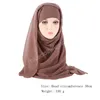 Bolha Heavy Chiffon Hijab com Bonnet Elastic corda underscarf boné com estilo elástico free use xale headscarf muçulmano