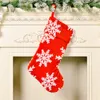 Christmas Stockings with Snowflake Large Gift Bag Xmas Tree Fireplace Hanging Ornaments Holiday Decorations XBJK2108