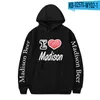 Mode Design Madison Elle Beer Print Höst Vinter Punk Street Boys / Girls Gothic High Quality Cotton Fleece Hoodie Kvinnors Hoodies Sweat