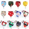 Chat Dog Vêtements Chien Triangle Triangle Foulard Christmas Animal Décorations Animaux Saliva Serviette Cartoon Santa Claus Elk Snowman Imprimer XD29964