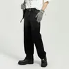 IEFB vêtements pour hommes coréen Ins tendance taille haute noir gris jean décontracté ample droite Vintage Denim pantalon 9Y7164 210524
