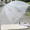 Moda Transparent Clear Bubble Dome Kształt Parasol Outdoor Wiatroszczelne Parasole Princess Weeding Dekoracja 11ua 211124