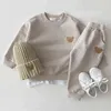 2 Pcs Baby Boys Clothing set Long sleeve Hooded Tracksuit Tops Pants Children spring Boys Outfits Baby Set infantil born 220112