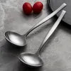 In stock 304 Korean Stainless Steel Tableware Thickened Long Handle Small Spoon Soup Spoons 075