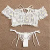 Porno Set di Lingerie Sexy Maglia Erotica Biancheria Intima Trasparente Cute Daisy Lenceria Erotica Mujer Sexi Top Con Mutande Reggiseni Set2740