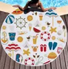 A mais recente toalha de praia impressa redonda de 150 cm, estilo de festa de verão, microfibra, borlas, toque suave, suporte logotipo personalizado