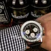 Часы с ремешком NAVITIMER Кожаные 3A Мужские часы Высокое качество Спортивные часы Japen VK Кварцевый хронограф Модные наручные часы relojes para h235U