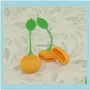 Coffee Drinkware Kitchen, Dining Bar Home & Garden Fruit Shaped Sile Lemon Design Loose Tea Leaf Strainer Bag Herbal Infuser Filter Tools Dr