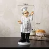 Ornements décoratifs français de figurine de chef - décoration de maison en résine 3D pour décorations de cuisine gastronomique collection pendaison de crémaillère 211101
